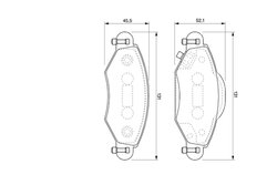 SET PLACUTE FRANA BOSCH 0 986 424 788 - Compatibil cu TOYOTA