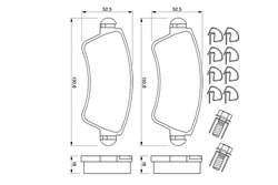 Set placute frana BOSCH 0 986 424 801