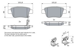 SET PLACUTE FRANA BOSCH 0 986 424 798 - Compatibil cu TOYOTA