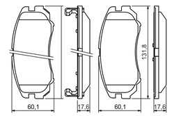 SET PLACUTE FRANA BOSCH 0 986 424 815 - Compatibil cu HYUNDAI, HYUNDAI (BEIJING), KIA