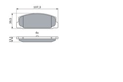 Set placute frana BOSCH 0 986 424 817