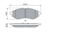 Set placute frana BOSCH 0 986 424 818