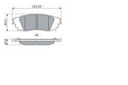 Set placute frana BOSCH 0 986 424 840