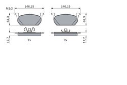 Set placute frana BOSCH 0 986 424 846