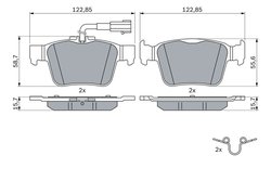 Set placute frana BOSCH 0 986 424 848