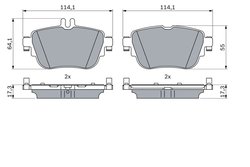 Set placute frana BOSCH 0 986 424 845