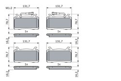 SET PLACUTE FRANA BOSCH 0 986 424 851 - Compatibil cu ALFA ROMEO
