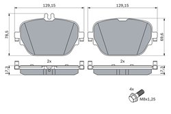 Set placute frana BOSCH 0 986 424 858