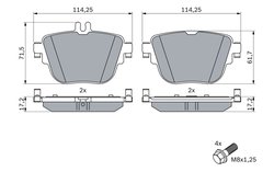 Set placute frana BOSCH 0 986 424 859