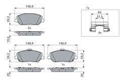Set placute frana BOSCH 0 986 424 862