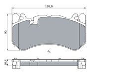Set placute frana BOSCH 0 986 424 861