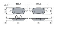 Set placute frana BOSCH 0 986 424 867