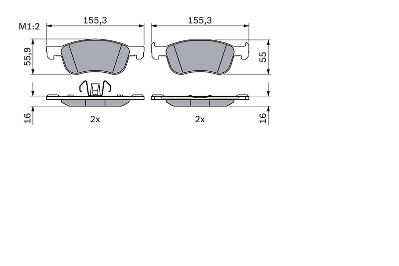 SET PLACUTE FRANA BOSCH 0 986 424 867 - Compatibil cu FORD