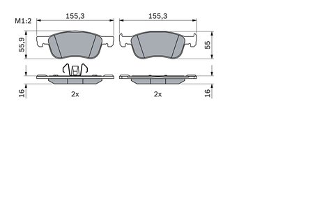 SET PLACUTE FRANA BOSCH 0 986 424 867 - Compatibil cu FORD