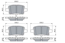 Set placute frana BOSCH 0 986 424 870