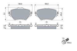 Set placute frana BOSCH 0 986 424 878