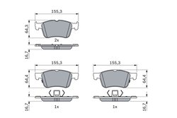 SET PLACUTE FRANA BOSCH 0 986 424 885 - Compatibil cu FORD