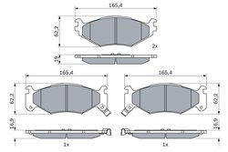 Set placute frana BOSCH 0 986 424 892