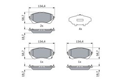 Set placute frana BOSCH 0 986 424 898