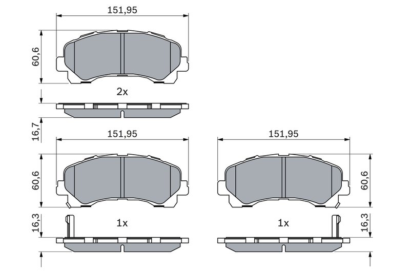 Set placute frana BOSCH 0 986 424 916