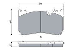 Set placute frana BOSCH 0 986 424 921