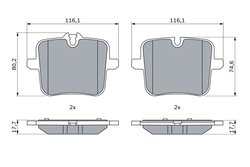 Set placute frana BOSCH 0 986 424 923