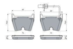 Set placute frana BOSCH 0 986 424 949