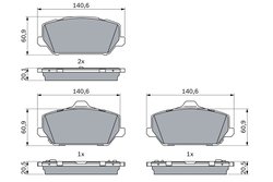 SET PLACUTE FRANA BOSCH 0 986 424 954 - Compatibil cu HYUNDAI