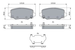 Set placute frana BOSCH 0 986 424 961