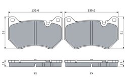 Set placute frana BOSCH 0 986 424 966