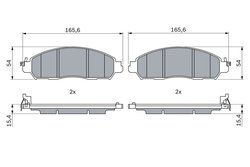SET PLACUTE FRANA BOSCH 0 986 424 973 - Compatibil cu NISSAN