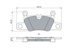 Set placute frana BOSCH 0 986 424 971