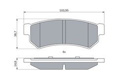 Set placute frana BOSCH 0 986 460 007