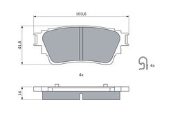 Set placute frana BOSCH 0 986 460 008