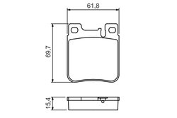 SET PLACUTE FRANA BOSCH 0 986 460 965 - Compatibil cu CHRYSLER, MERCEDES-BENZ