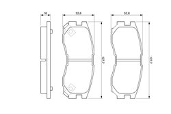 SET PLACUTE FRANA BOSCH 0 986 460 979 - Compatibil cu HYUNDAI, MITSUBISHI, NISSAN, PROTON