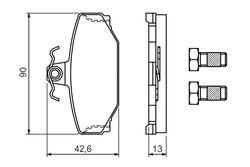 Set placute frana BOSCH 0 986 460 995