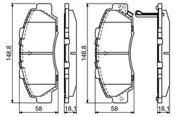 SET PLACUTE FRANA BOSCH 0 986 461 142 - Compatibil cu HONDA, ROVER