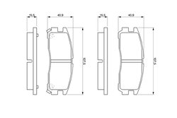 SET PLACUTE FRANA BOSCH 0 986 461 145 - Compatibil cu CHRYSLER, MITSUBISHI, PROTON