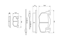SET PLACUTE FRANA BOSCH 0 986 461 763 - Compatibil cu CITROEN, PEUGEOT, RENAULT