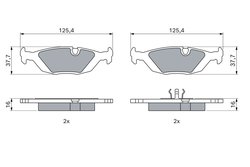 Set placute frana BOSCH 0 986 466 751