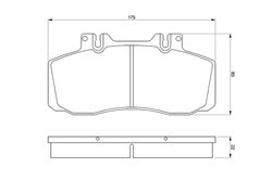 SET PLACUTE FRANA BOSCH 0 986 468 350 - Compatibil cu MERCEDES-BENZ