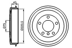 TAMBUR FRANA BOSCH 0 986 477 043 - Compatibil cu BMW