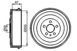 TAMBUR FRANA BOSCH 0 986 477 144 - Compatibil cu CITROEN, FIAT, LANCIA, PEUGEOT