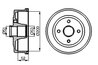 TAMBUR FRANA BOSCH 0 986 477 135 - Compatibil cu OPEL, VAUXHALL