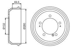 TAMBUR FRANA BOSCH 0 986 477 169 - Compatibil cu OPEL, RENAULT, VAUXHALL
