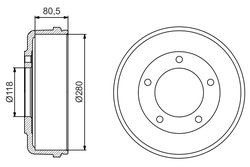 TAMBUR FRANA BOSCH 0 986 477 203 - Compatibil cu FORD