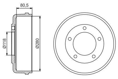 TAMBUR FRANA BOSCH 0 986 477 203 - Compatibil cu FORD