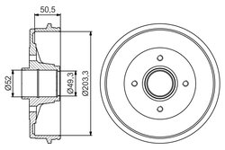 TAMBUR FRANA BOSCH 0 986 477 211 - Compatibil cu DACIA, RENAULT