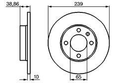 DISC FRANA BOSCH 0 986 478 010 - Compatibil cu AUDI, SEAT, VW